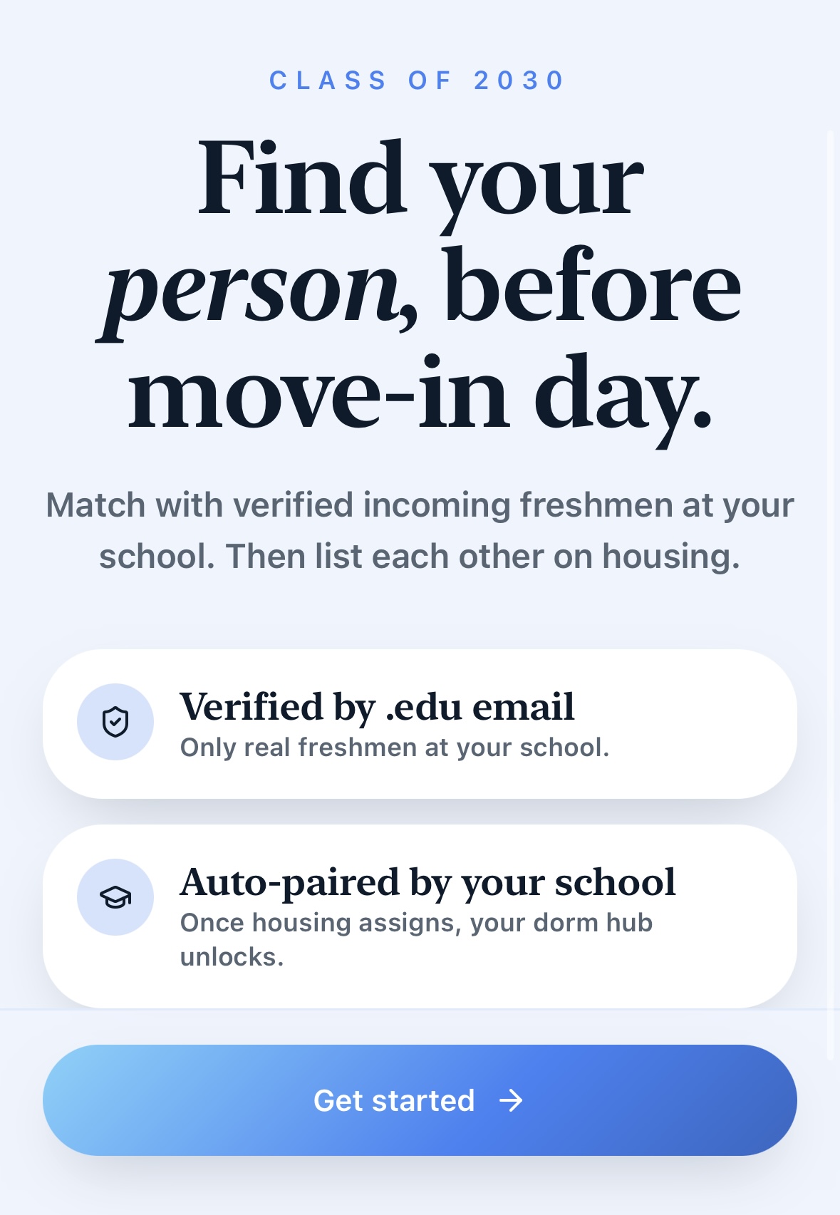 Saphe app — Class of 2030 onboarding hero